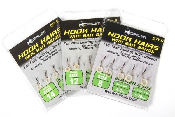 Korum Hook Hairs With Bait Bands Hooks
