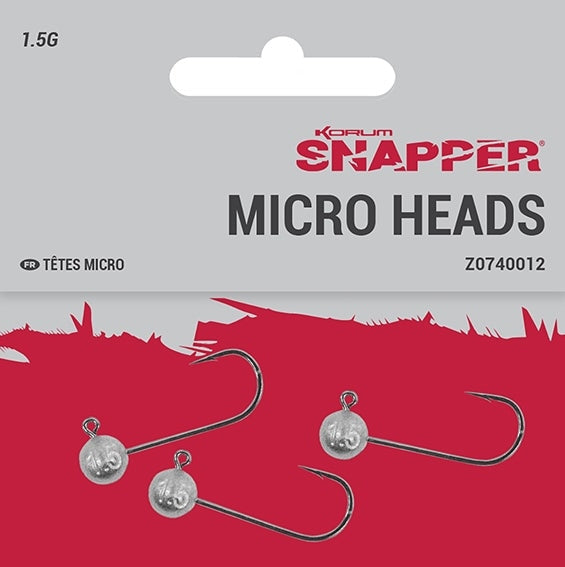 Korum Snapper Micro Heads Lures