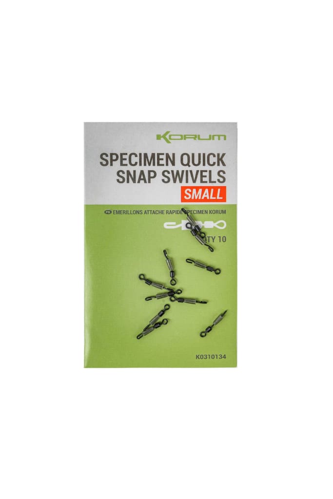 Korum Specimen Quick Snap Swivels Small Swivels & Clips
