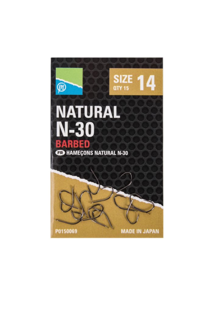 Preston Natural N-30 Hooks Barbed Hooks