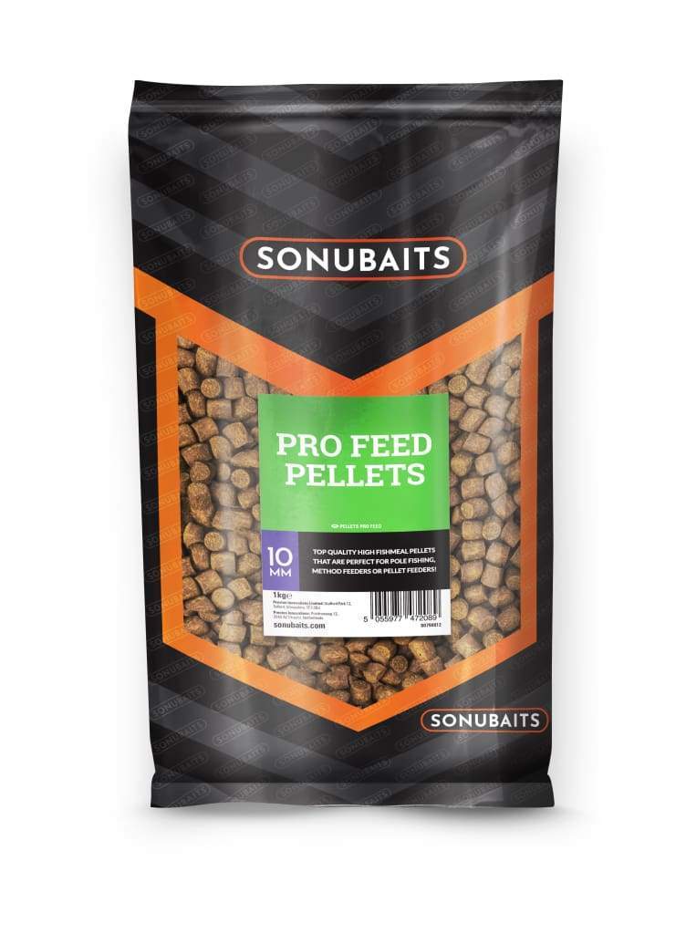 Sonubaits Pro Feed Pellets / Pro Dark Fishmeal 1kg 10mm Pro Feed Pellets (1kg) Pellets