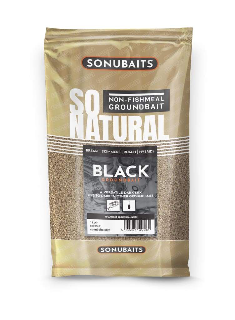 SonuBaits So Natural 1kg Black Groundbait