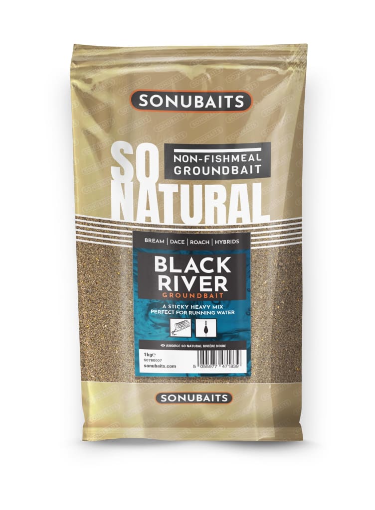 SonuBaits So Natural Black 1kg River Groundbait